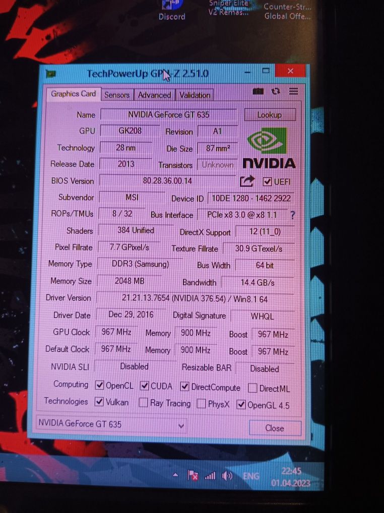 Продам відеокарту Nvidia geforce GT 635
