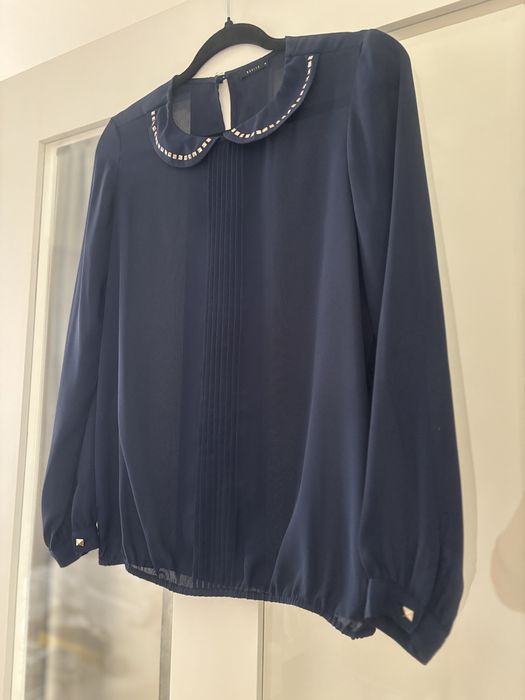 MOHITO granatowa bluzka z nitami r. 34 / 36