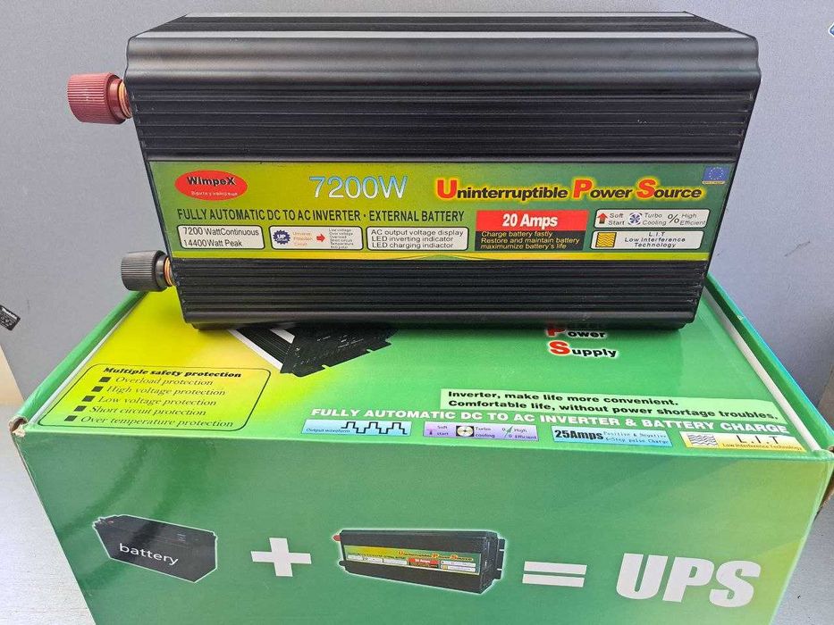 Преобразователь с функцией заряда 12v 7200вт Безперебійник Інвертор