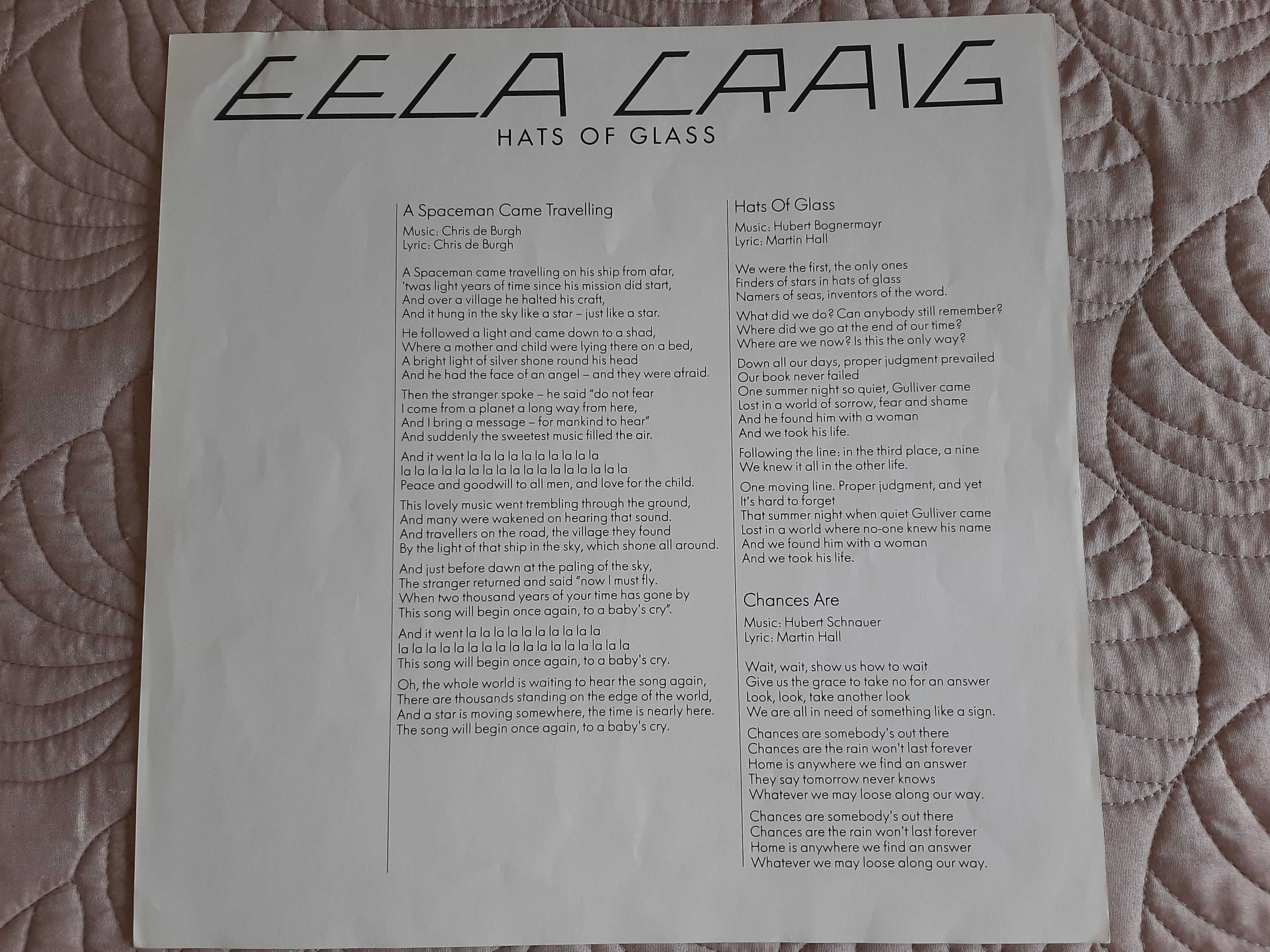 Eela Craig - Hats Of Glass - Austria - Vinil LP