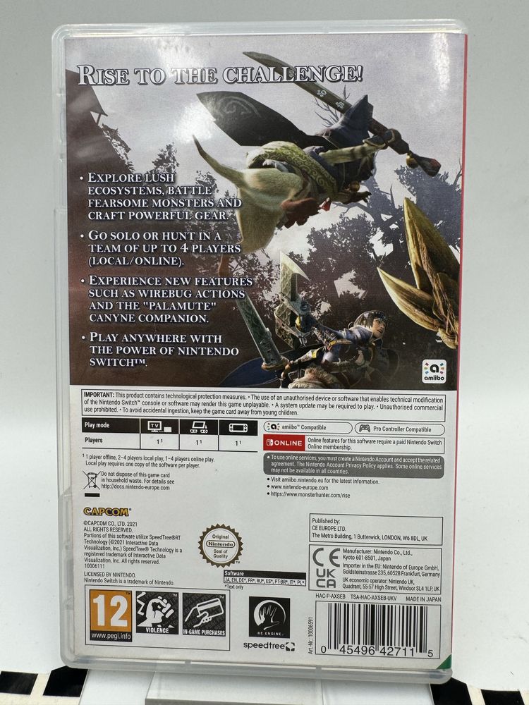 Monster Hunter Rise Switch Gwarancja