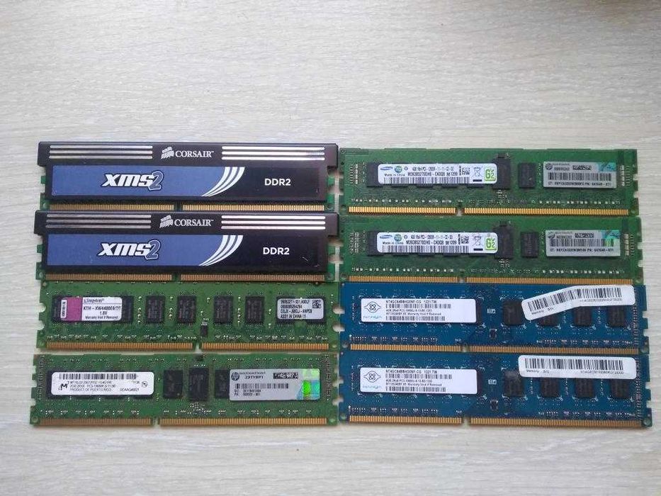 Пам'ять для комп'ютера ДДР2, DDR3 2gb, 4gb 8шт одним лотом