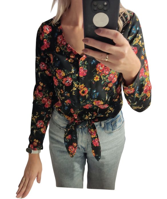 Koszula kwiaty z wiązaniem rozm s