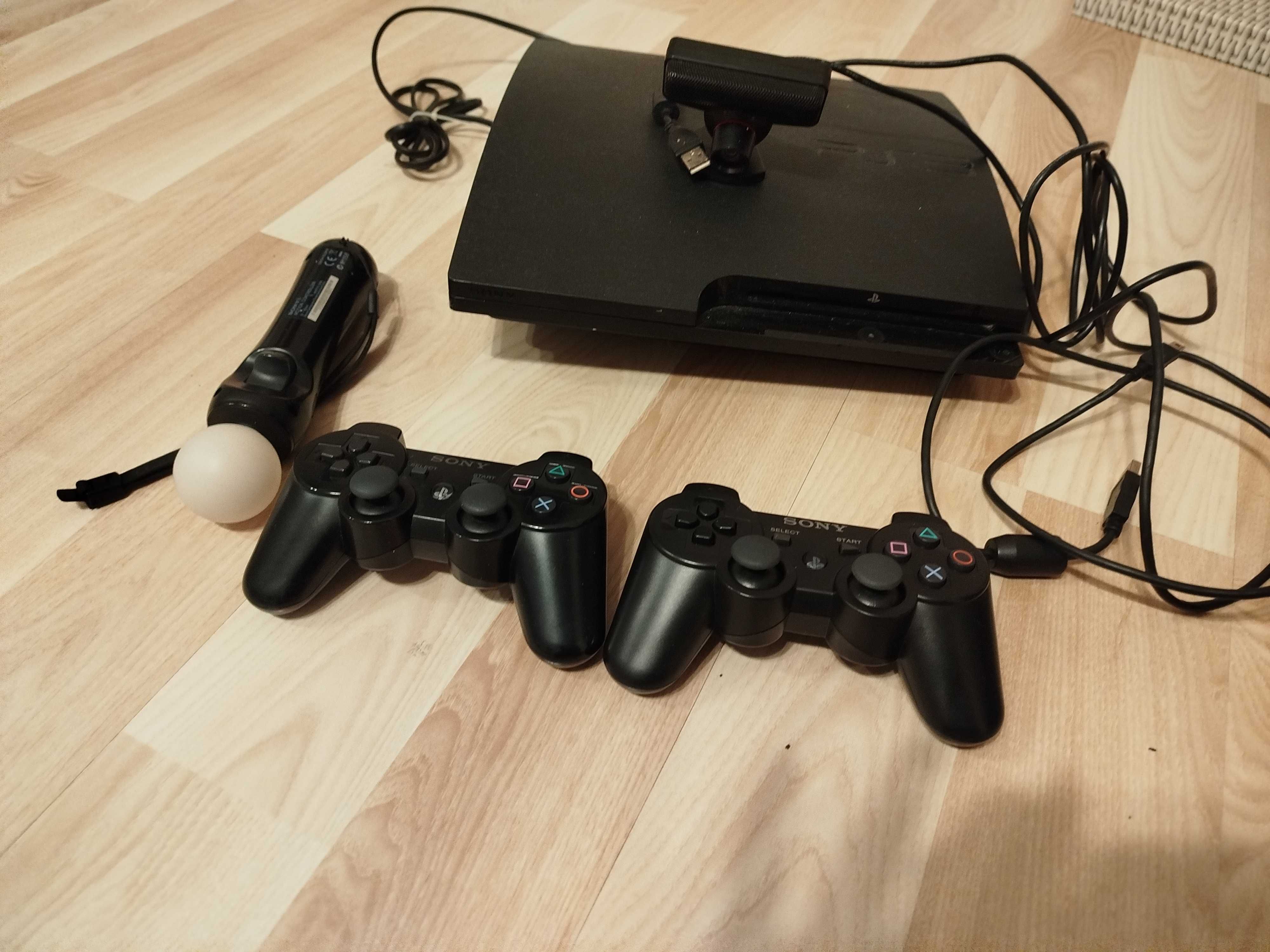 PlayStation 3, dwa pady, kamera, move plus gry gratis