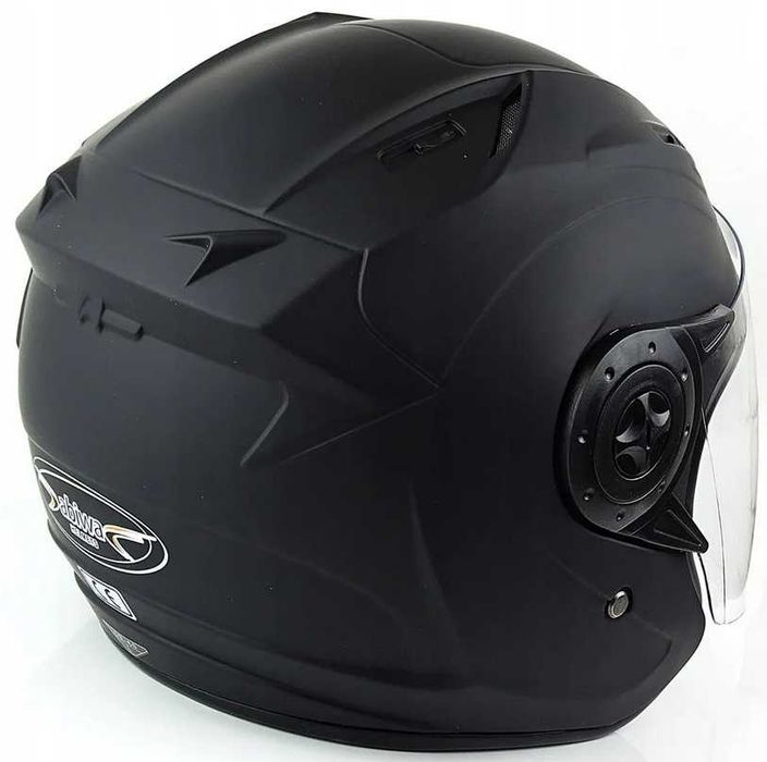 NOWY Lekki KASK Otwarty na Skuter Motor JET Czarny MAT Motocykl L