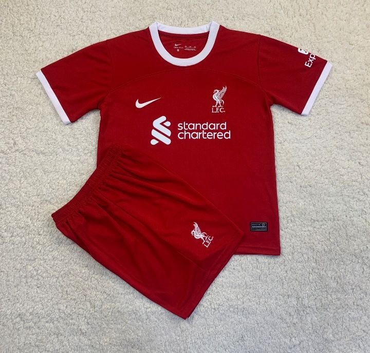 Детская футбольная форма Ливерпуль (основная). Новый сезон 2023-2024