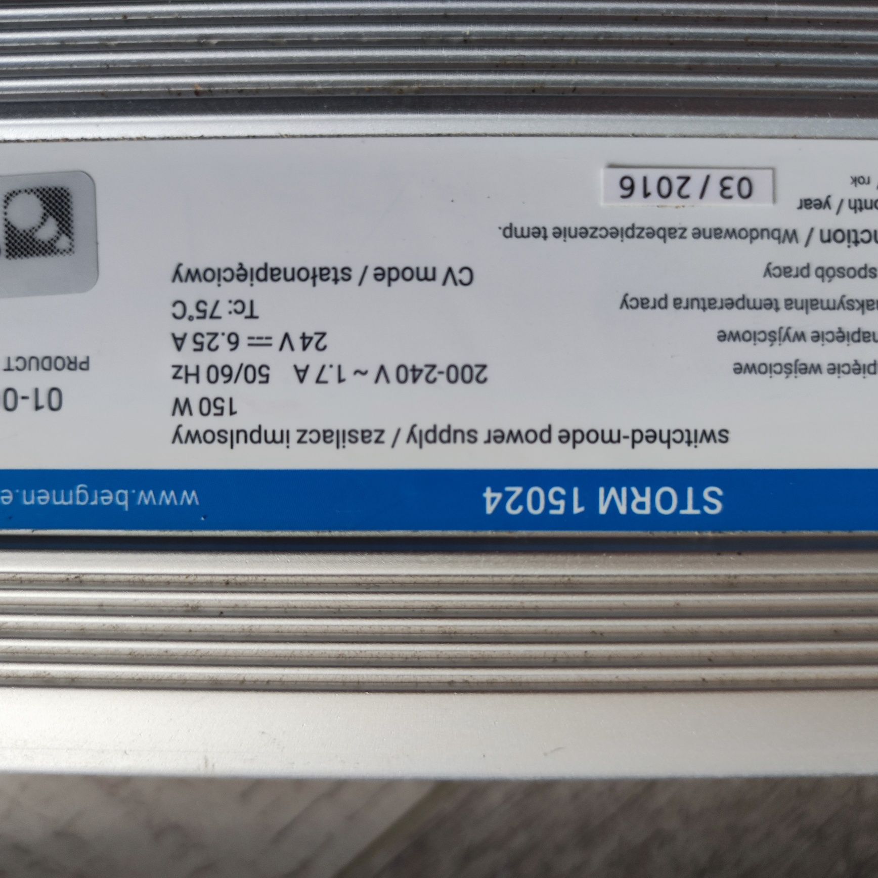 Zasilacz Bergmen 24v 150w 2 sztuki