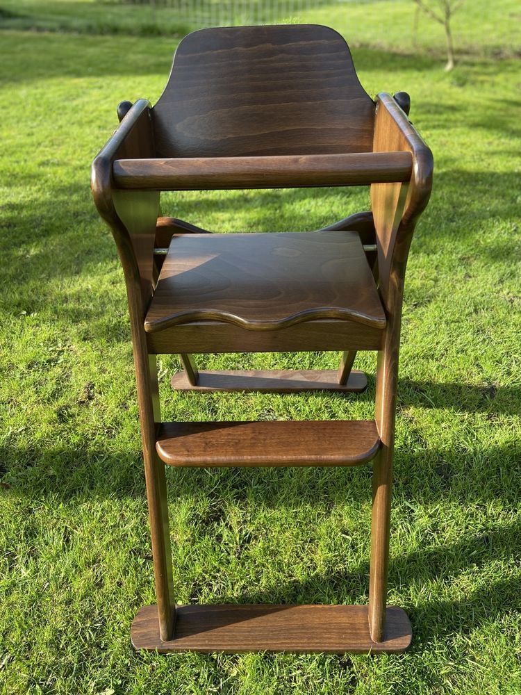 Drewniane ekskluzywne  krzesełko do karmienia Fameg