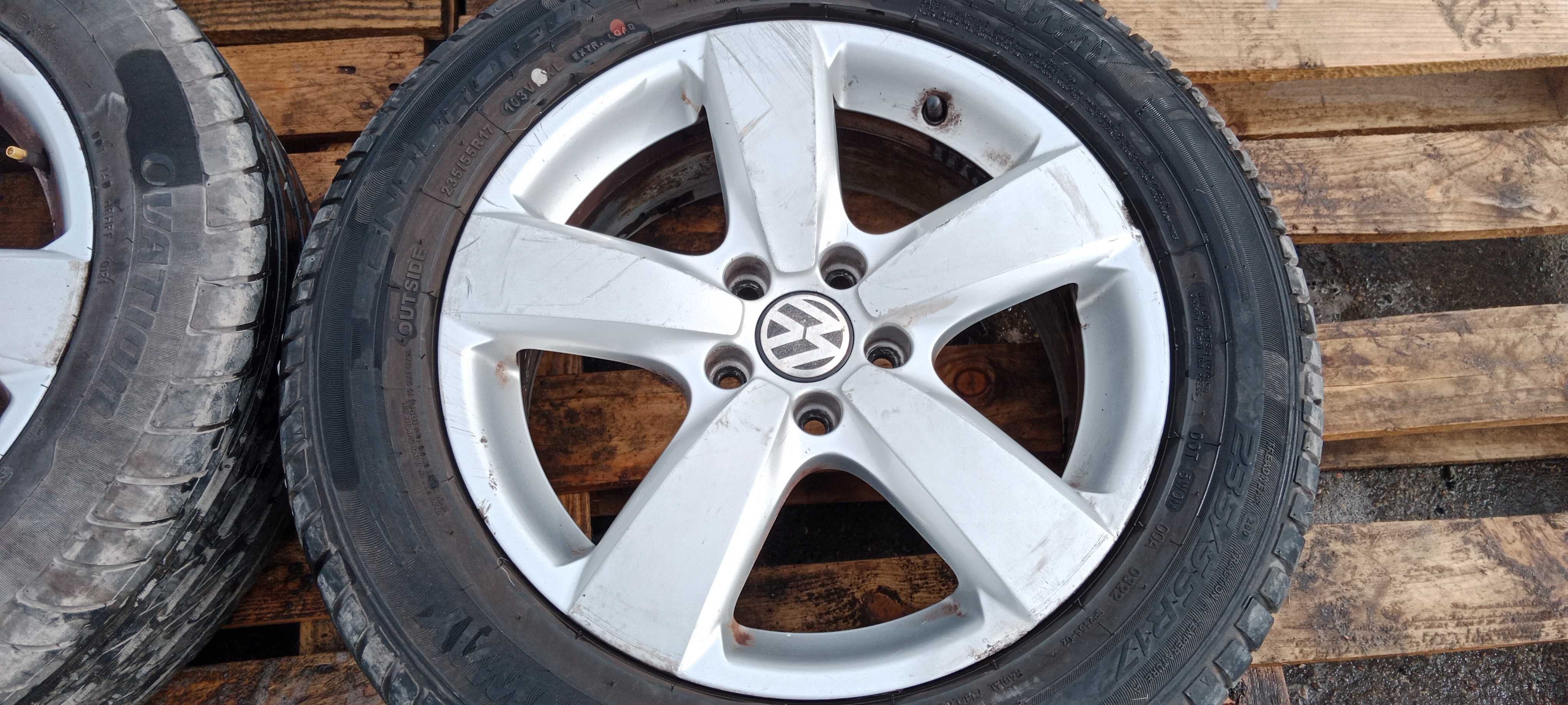 Koła Felgi Aluminiowe z Oponami VW Tiguan 17'' 5x112 ET43 5N0.601.025C