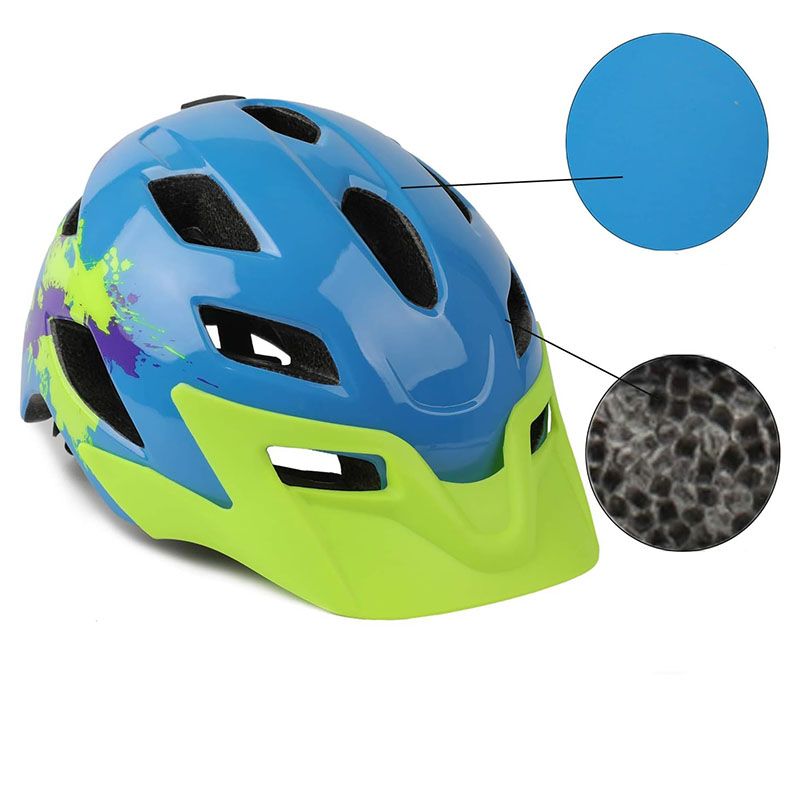 Kask rowerowy dziecięcy z daszkiem M 50-57 cm