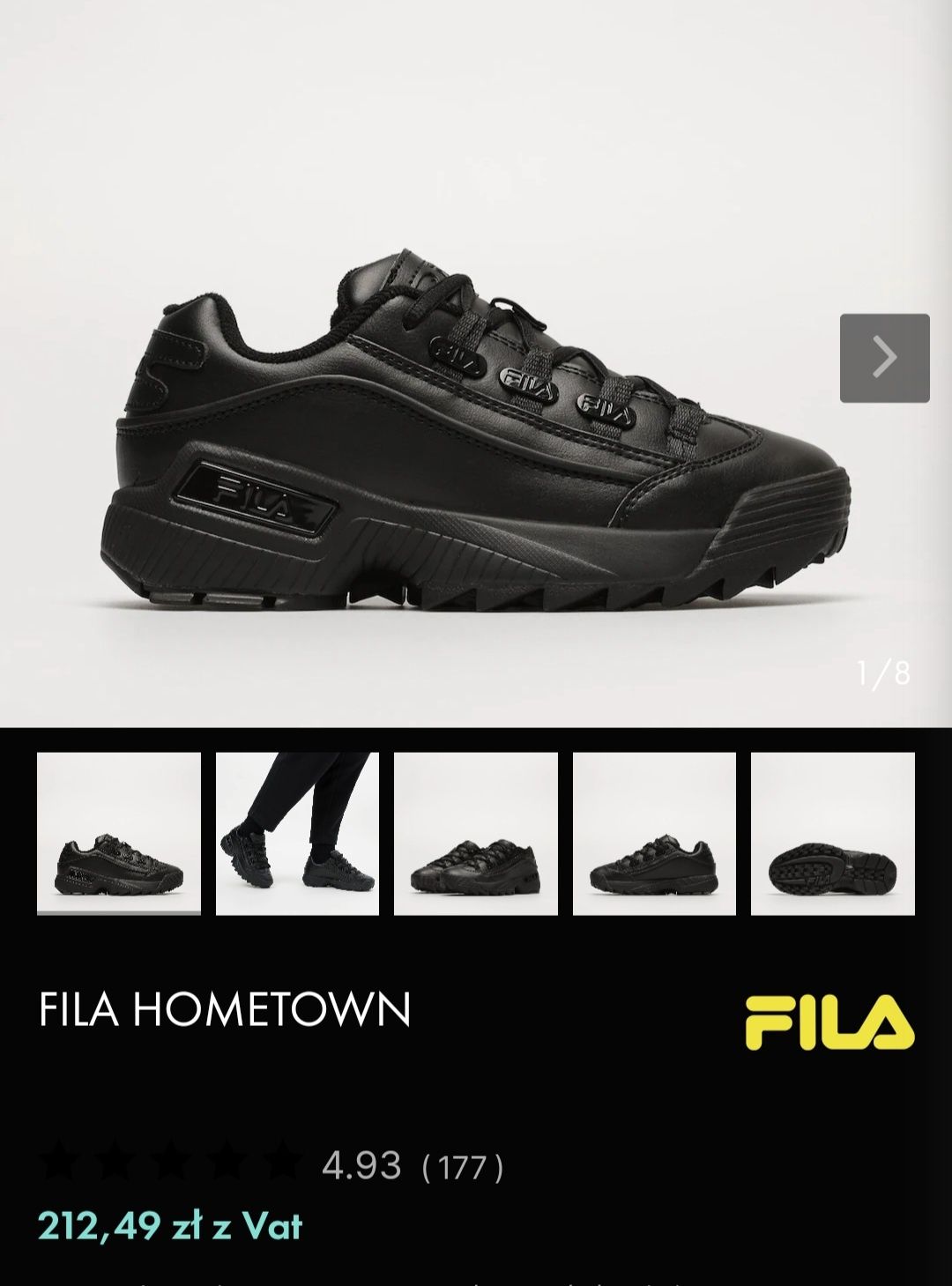 Fila Hometown nowe czarne rozm. 39