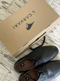 Чоловічі шкіряні туфлі L. CARVARI (розмір 41)