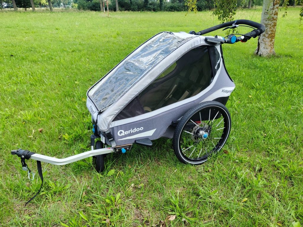Qeridoo Kidgoo 1 Przyczepka rowerowa wysyłka riksza hamulce tarczowe