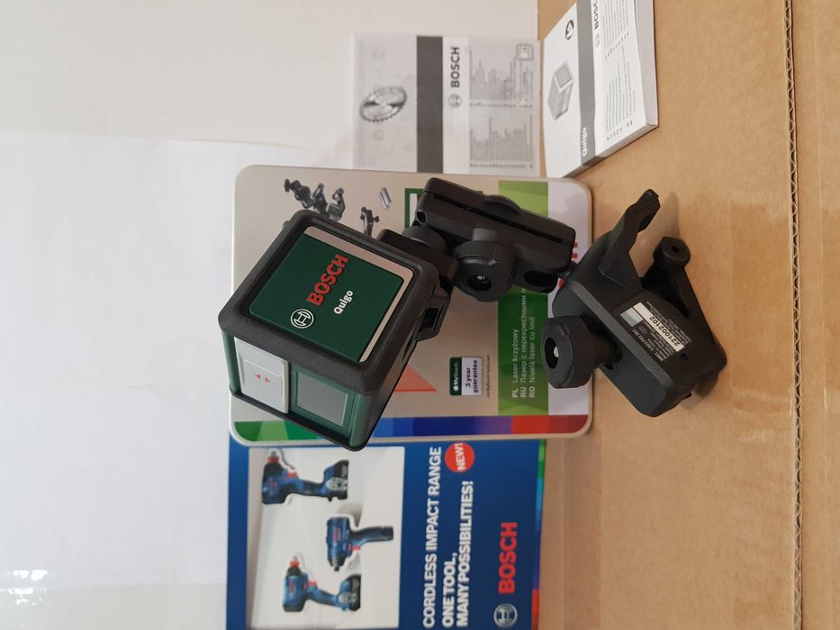 Laser krzyżowy BOSCH QUIGO PCL liniowy Nowy +uchwyt