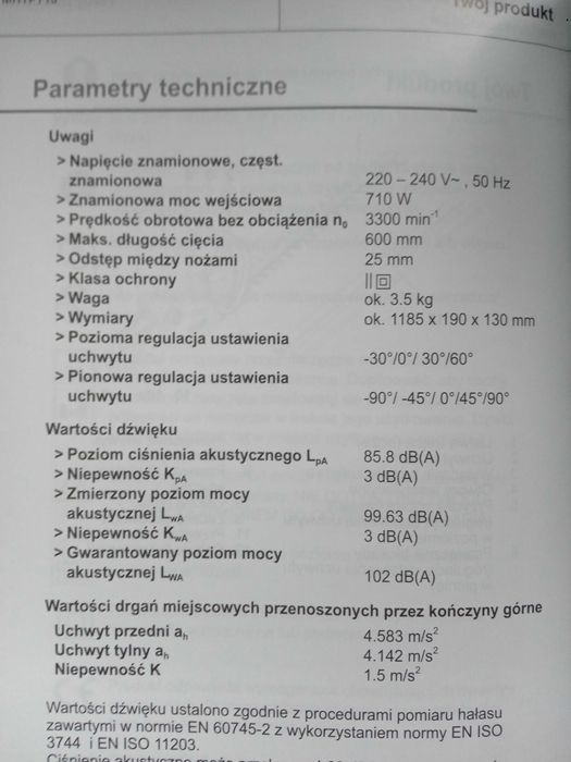 Nożyce elektryczne do żywopłotu MacAllister 710 W 60 cm