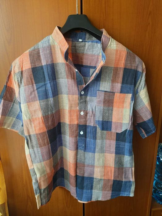 Kolorowa koszula męska z krótkim rękawem
