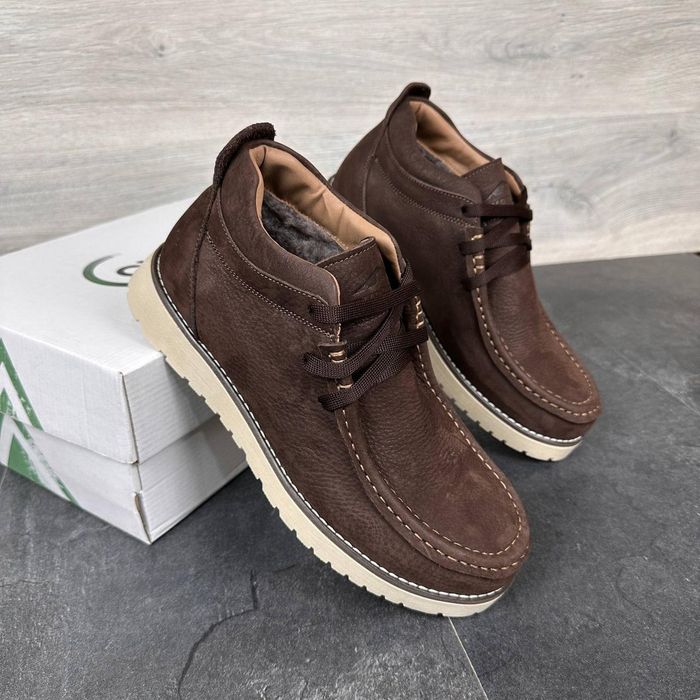 Мужские утепленные зимние ботинки Нубук 40-45