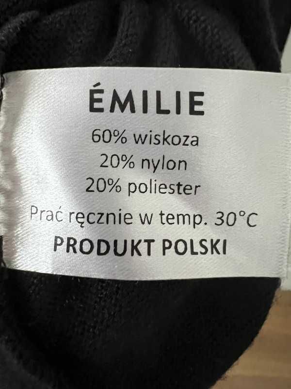 Sweterek bluzka czarna Paula Emilie atelier rozmiar one size