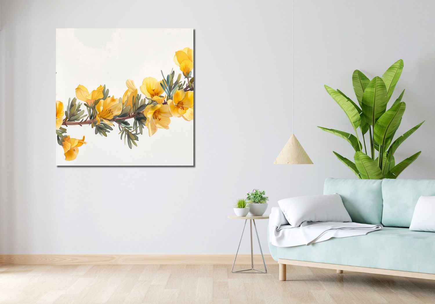 Obraz 100x100cm Żółte Kwiaty