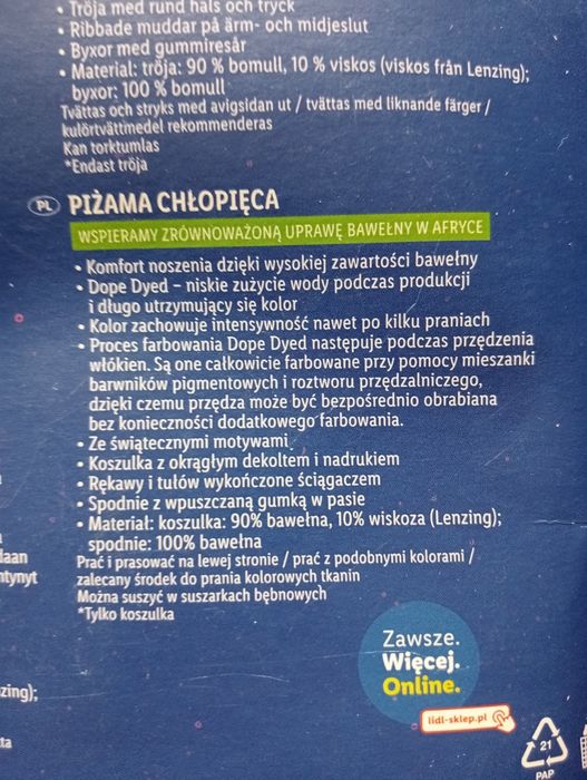 Piżama świąteczna 98/104