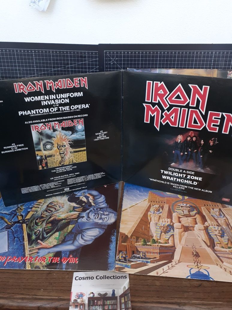 Discos de Vinil Iron Maiden powerslave, no prayer for the dying. Ótimo