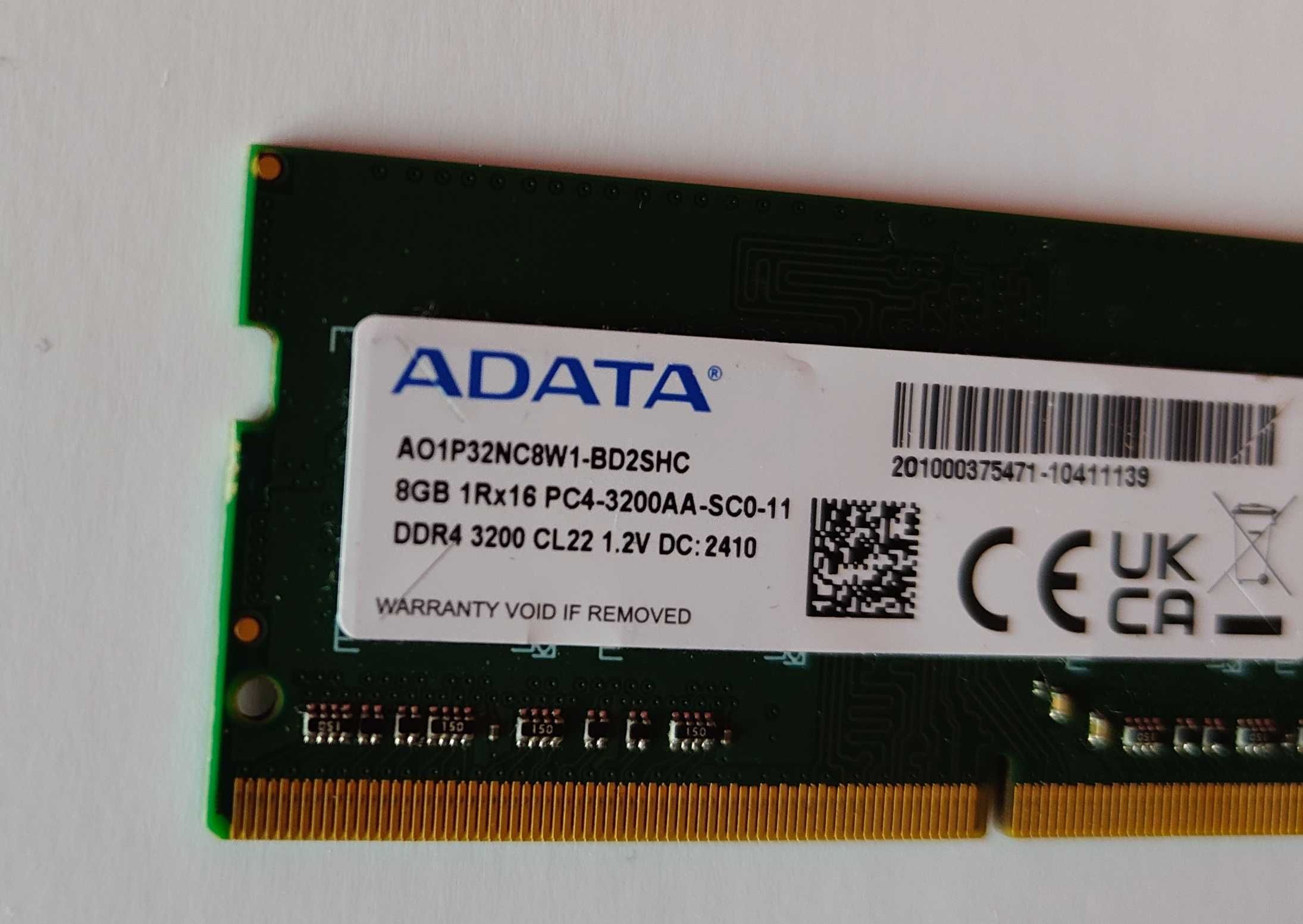 Pamięć RAM ADATA 8GB DDR4 3200MHz SoDimm