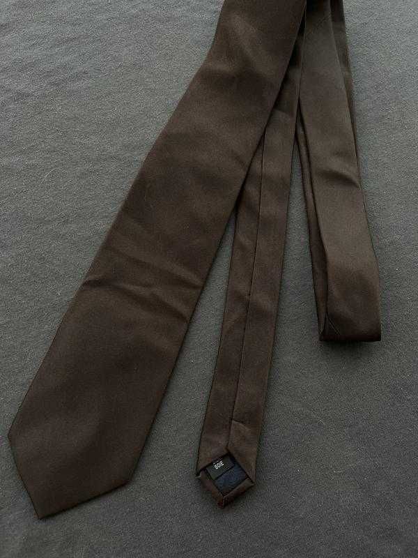 Чоловіча краватка коричнева linko класика базова
