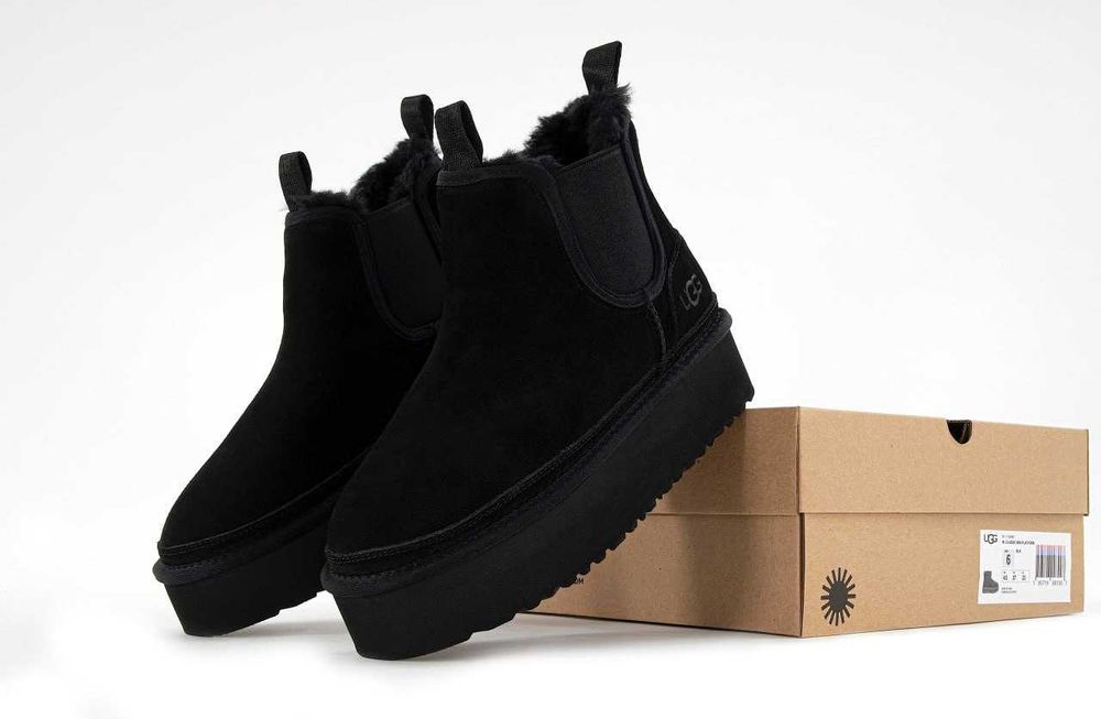 Женские зимние ботинки UGG Neumel Chelsea Platform угги ньюмел челси