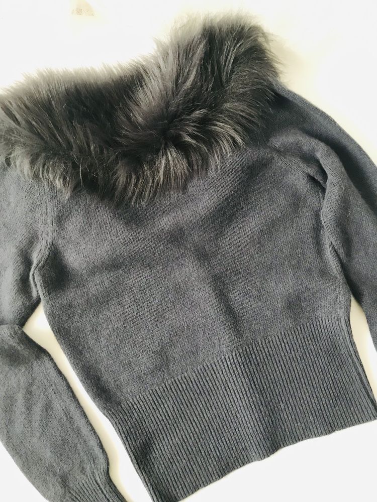 Sweterek - Benetton. Angora. Brudny fiolet. Nowy. Sweter. Rozmiar S/M.