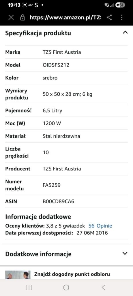 Mikser planetarny FIRST FA - 5259
