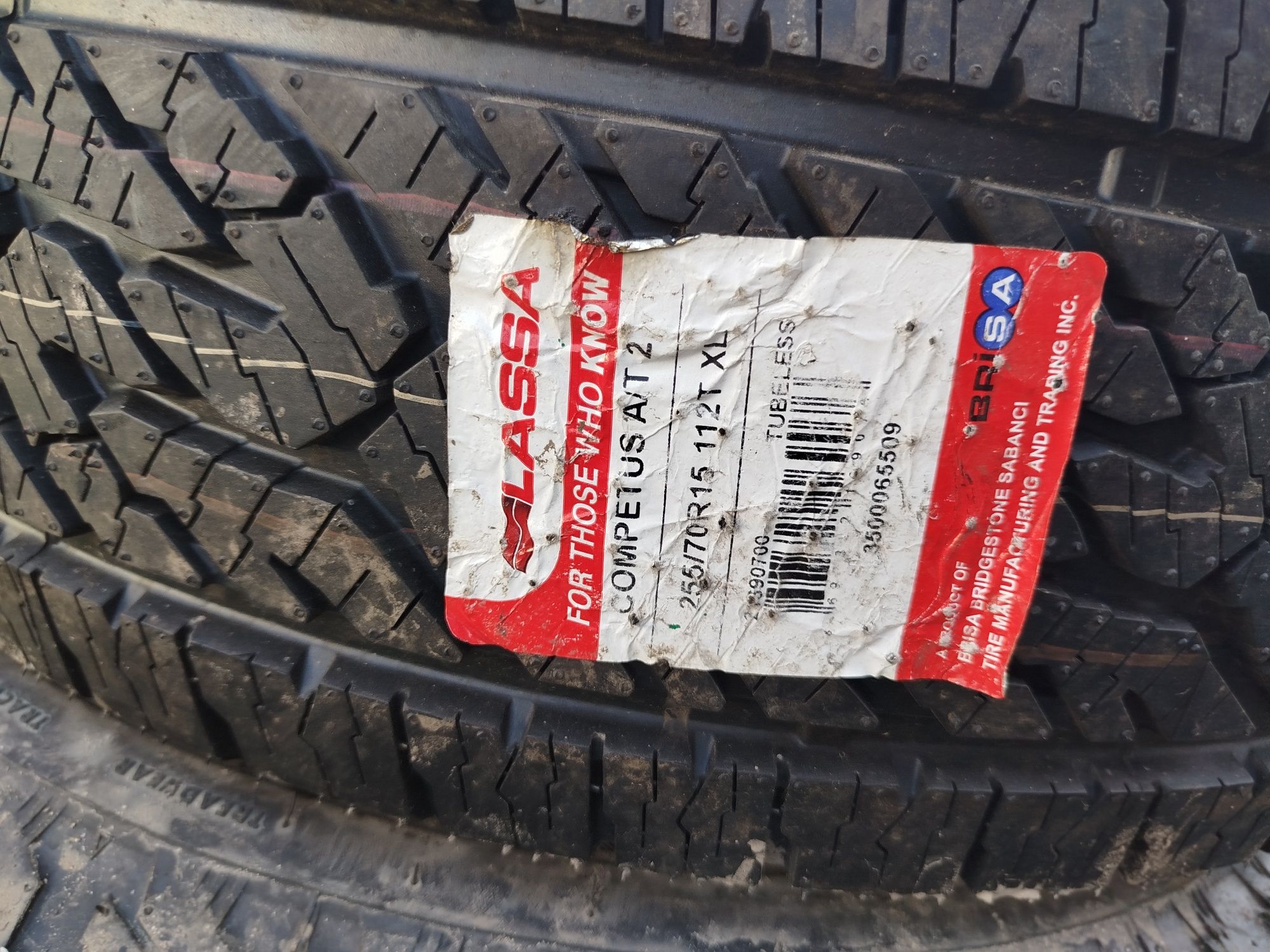 Продам нові шини Lassa Competus A/T2 255/70 R15 112T XL