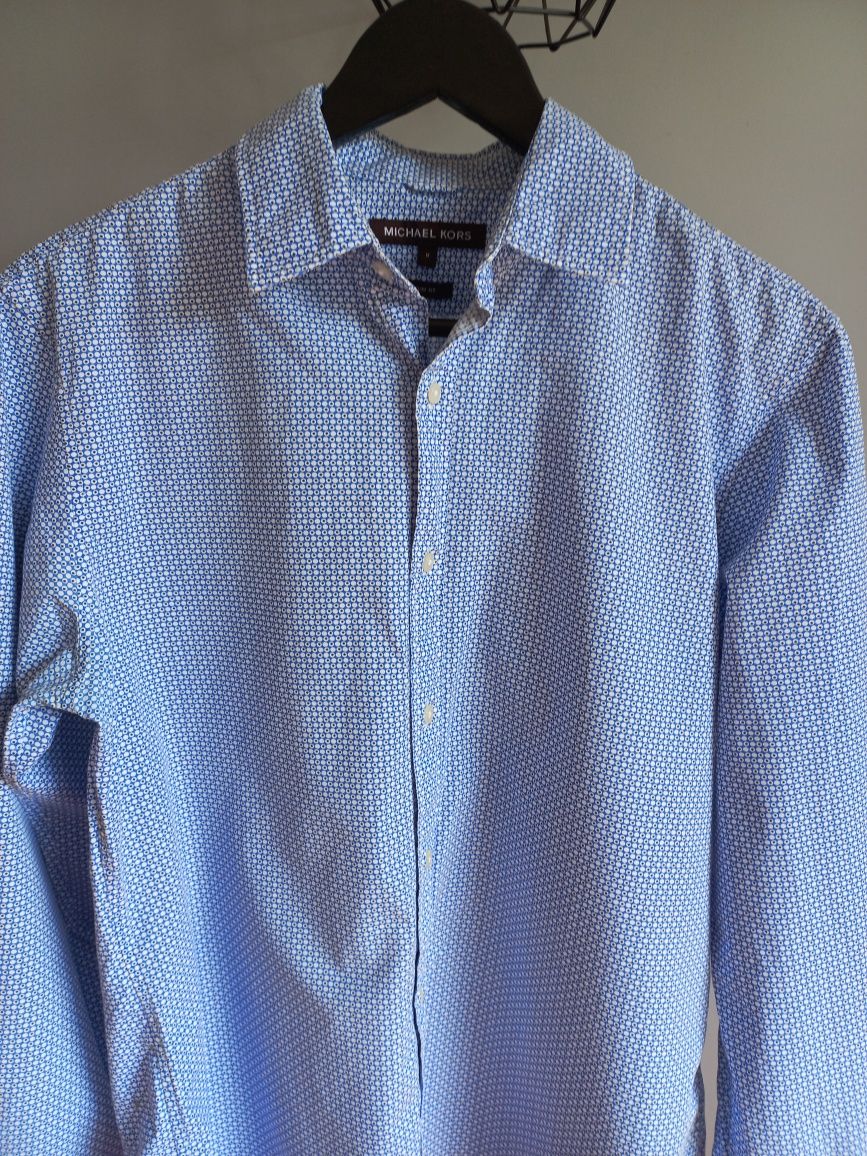 Elegancka koszula męska Michael Kors, slim fit wzory wzorzysta roz M
