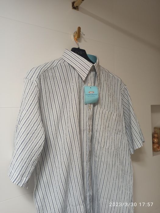 Świetna koszula z krótkim rękawem, 100 procent bawełna