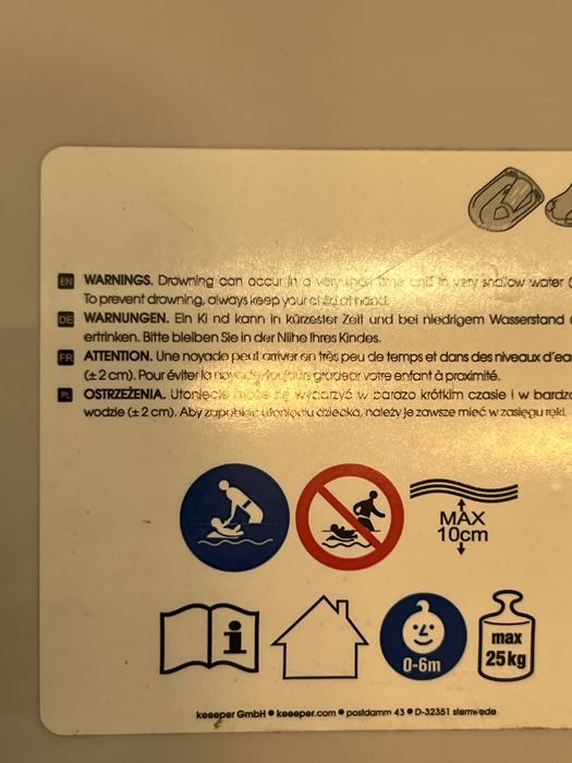 Wanienka plastikowa biała do kąpania dziecka