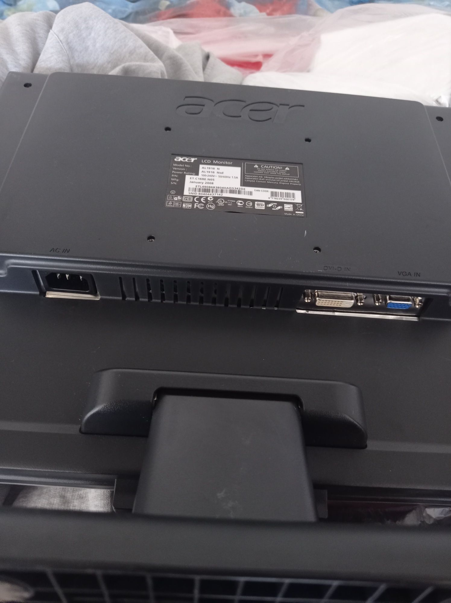 Монитор Acer AL1916 N 19"