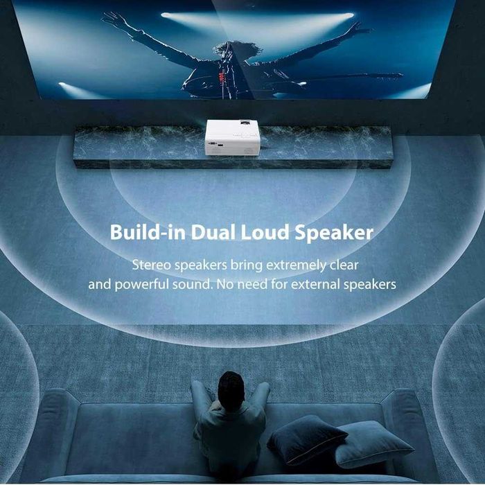 Projektor Crosstour P600 Biały Lampa LED HDMI VGA AV USB 810