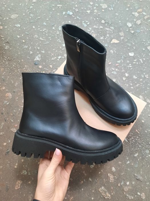 Демі черевики ботинки натуральна шкіра байка