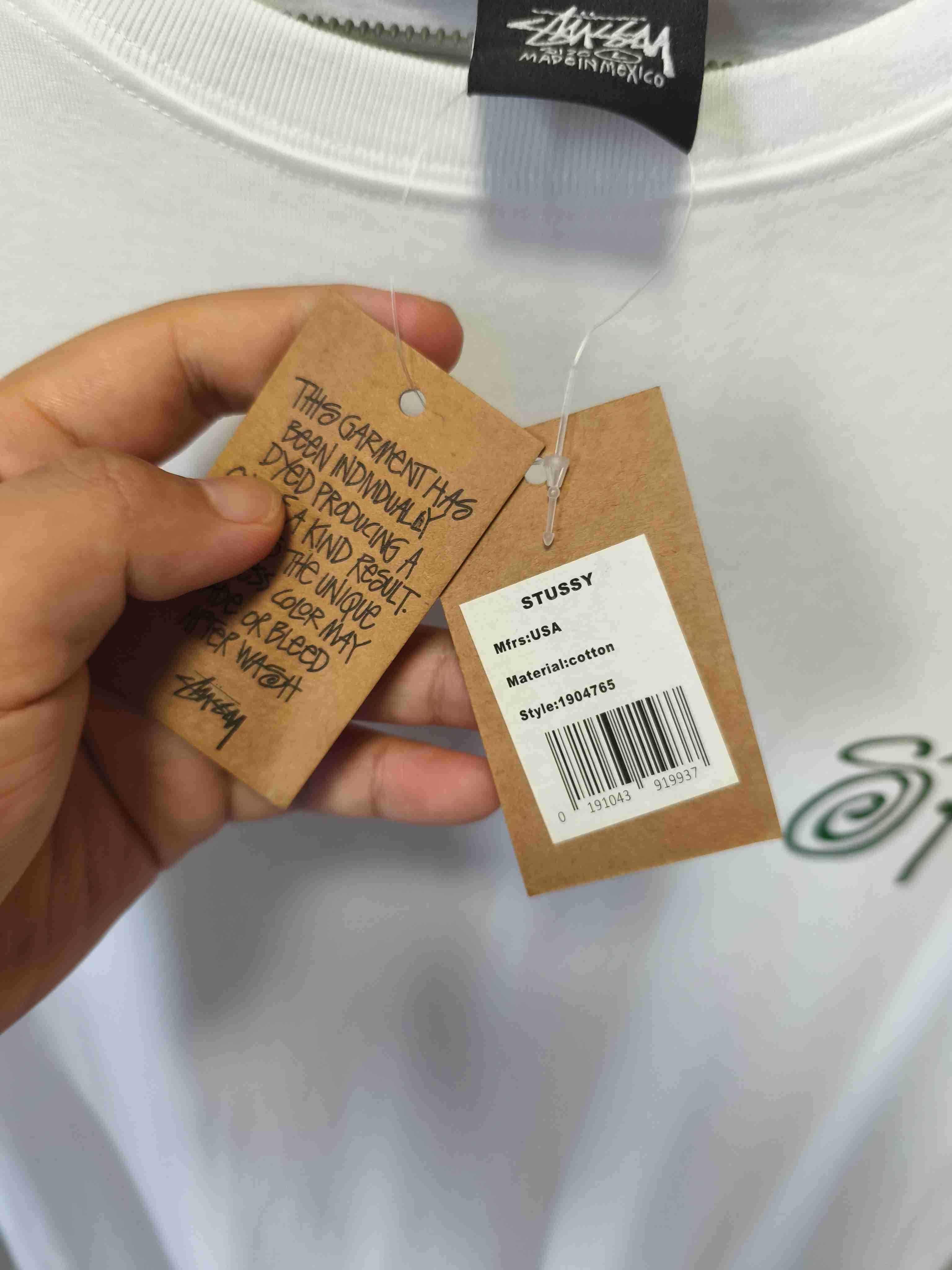 Stussy,Męska biała koszulka z nadrukiem letnim, rozmiar L
