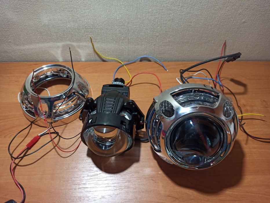 Bi Led линзы 3 дюйма,для вашего авто,с переходником на h7,Ближний даль