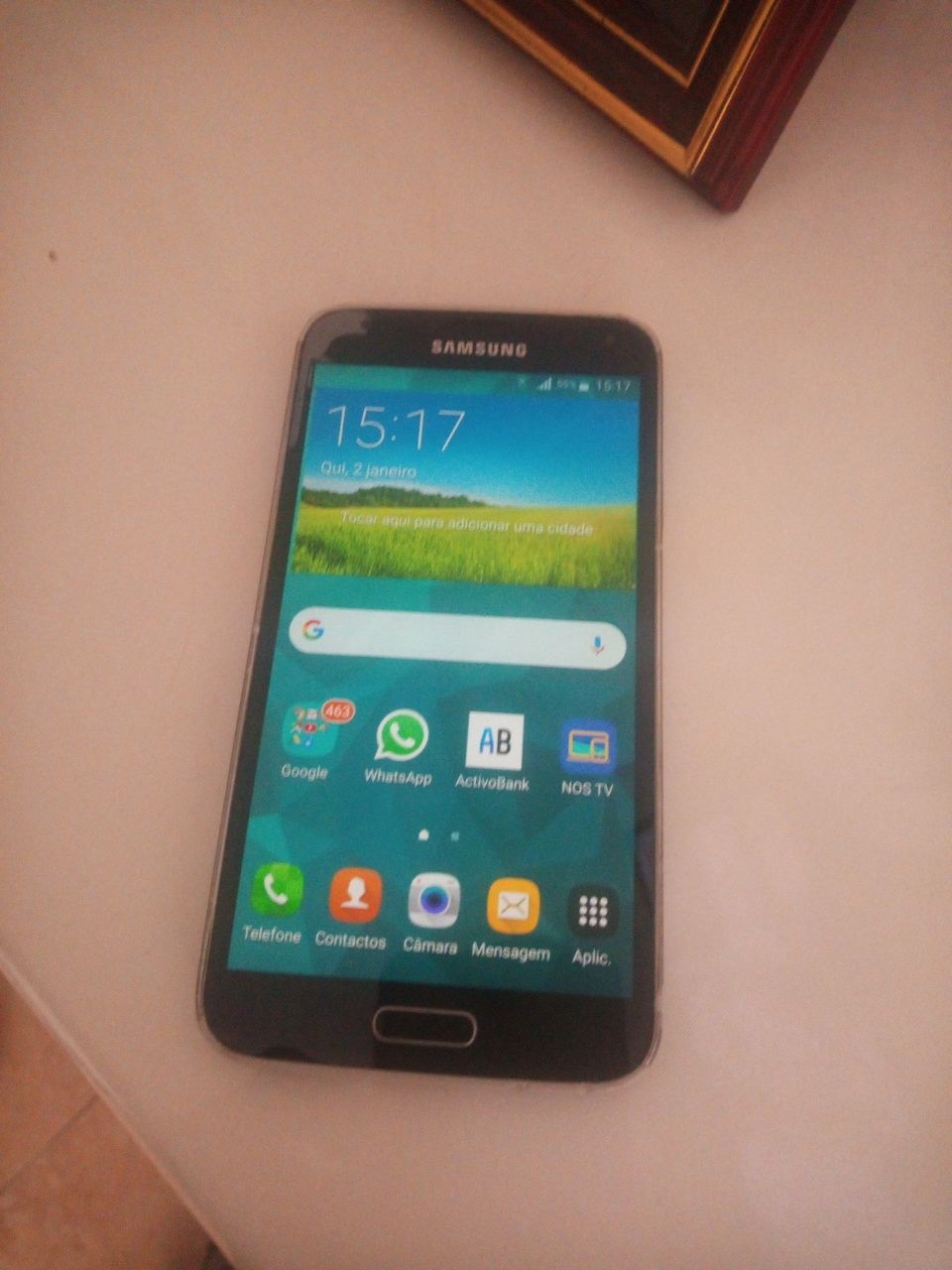 Samsung Galaxy S5 original, azul ou branco, desbloqueado de fábrica