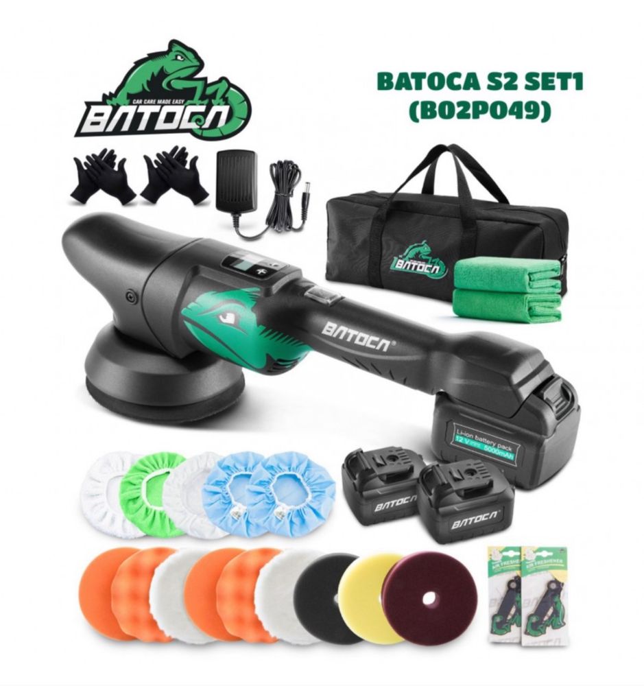 Акумуляторна полірувально-ексцентрикова машина BATOCA S2 SET1