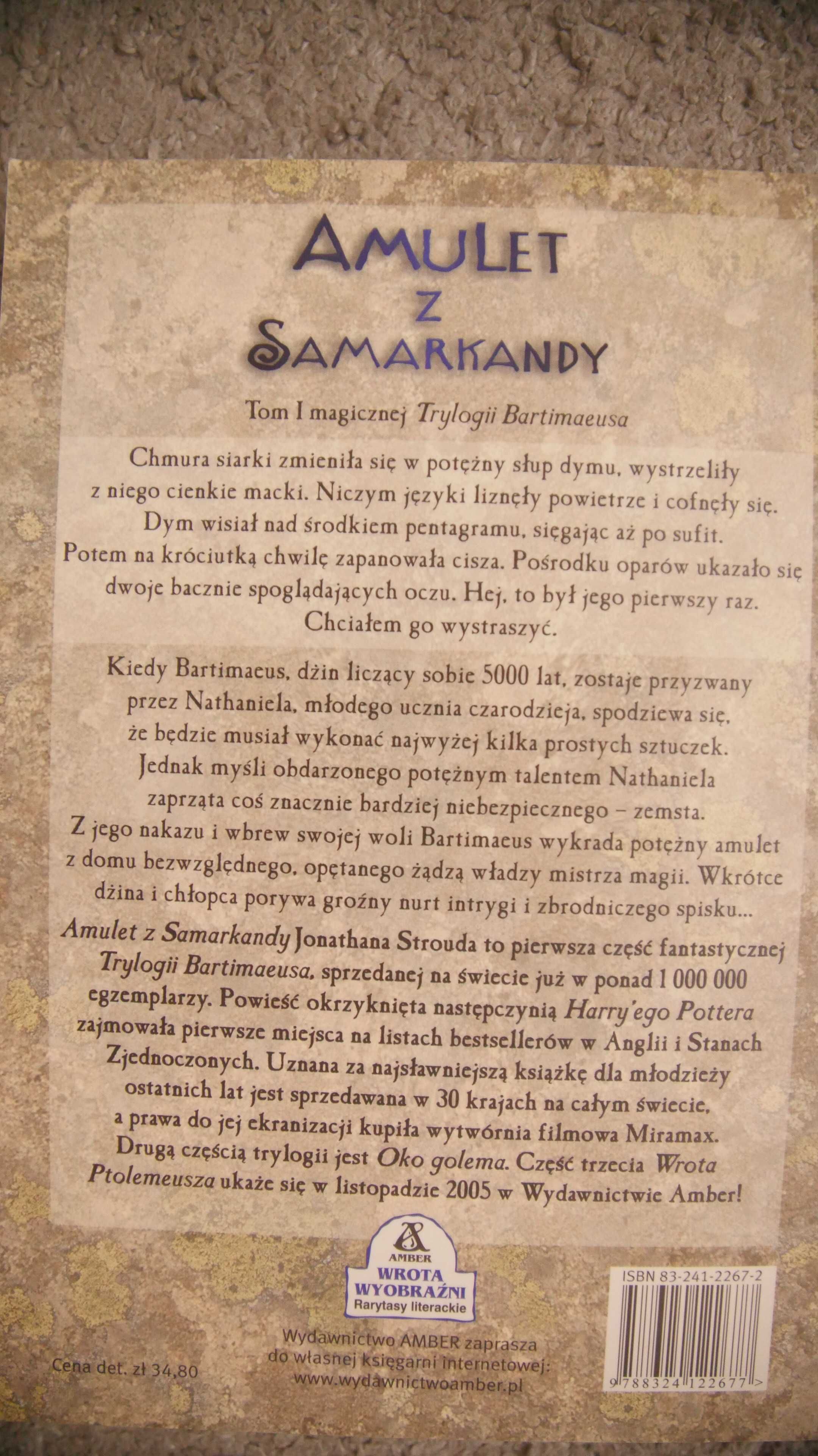 "Amulet z Samarkandy" & "Oko Golema" - Jonathan Stroud