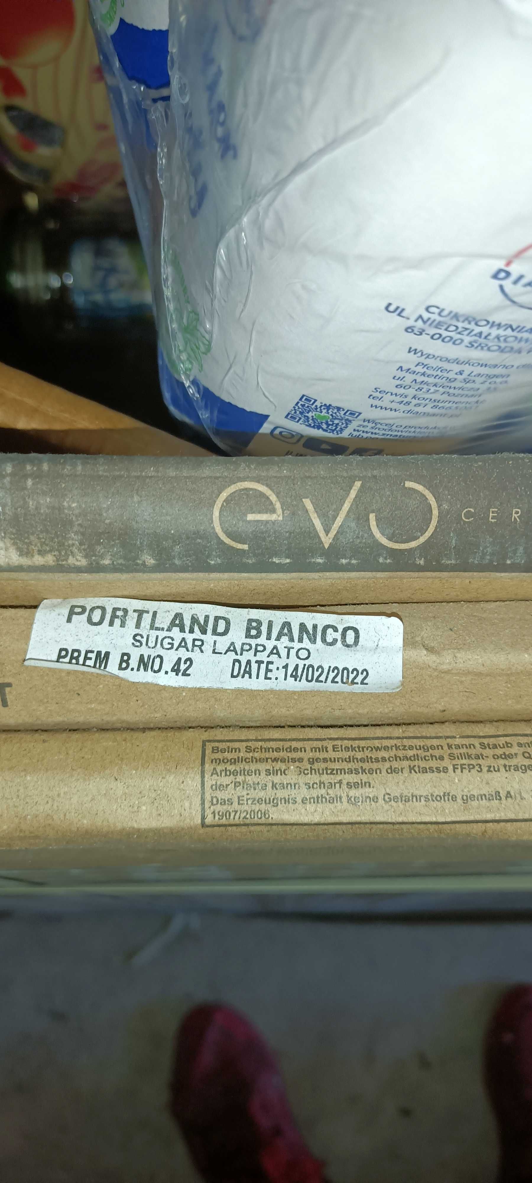 Płytki gres Evo Ceramika Portland Bianco Lappato wymiar 80x80