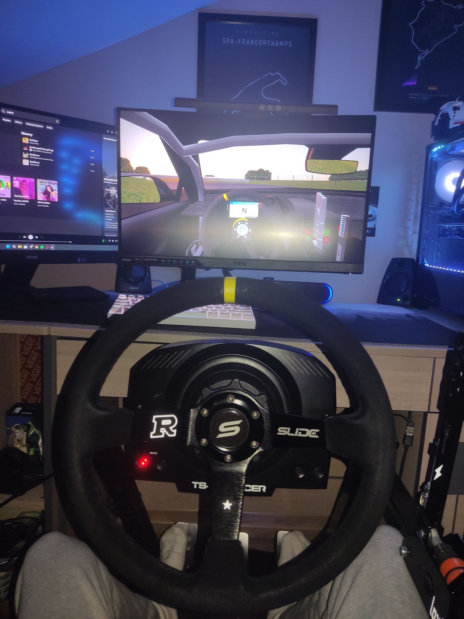 Kierownica Thrustmaster TS-PC, Pedały T-LCM, shifter FANATEC, metalow