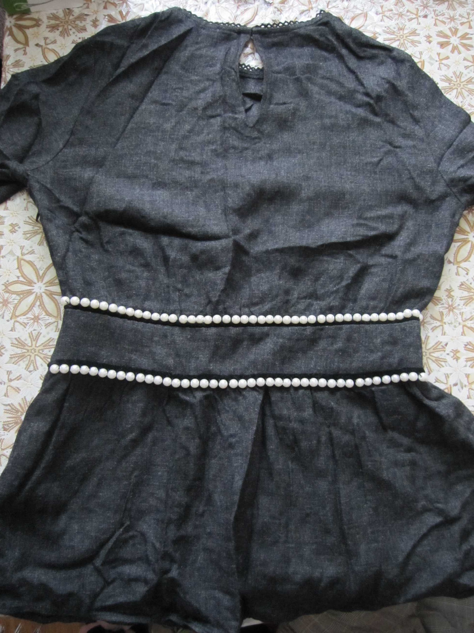 Красивая нарядная блуза с имитацией жемчуга, zara