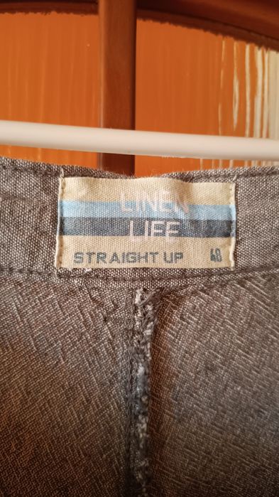 Linen Life  Niemieckie męskie spodnie lniano-bawełniane, 55% Len, M/L