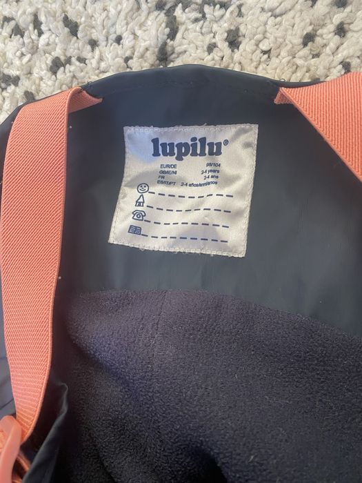 Spodnie narciarskie / Kombinezon przeciwdeszczowy/zimowy Lupilu 98/104