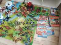 Dinozaury, 60 ksiazek, ksiazeczki, figurki, zabawki, mata, deagostini