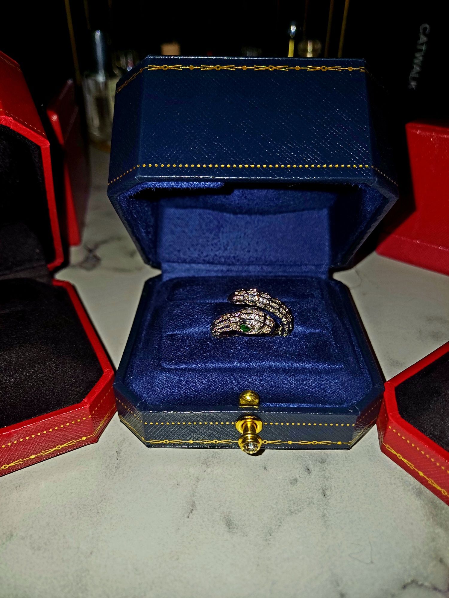 Серьги Van Cleef, сережки, кольца Cartier, браслет золото серебро