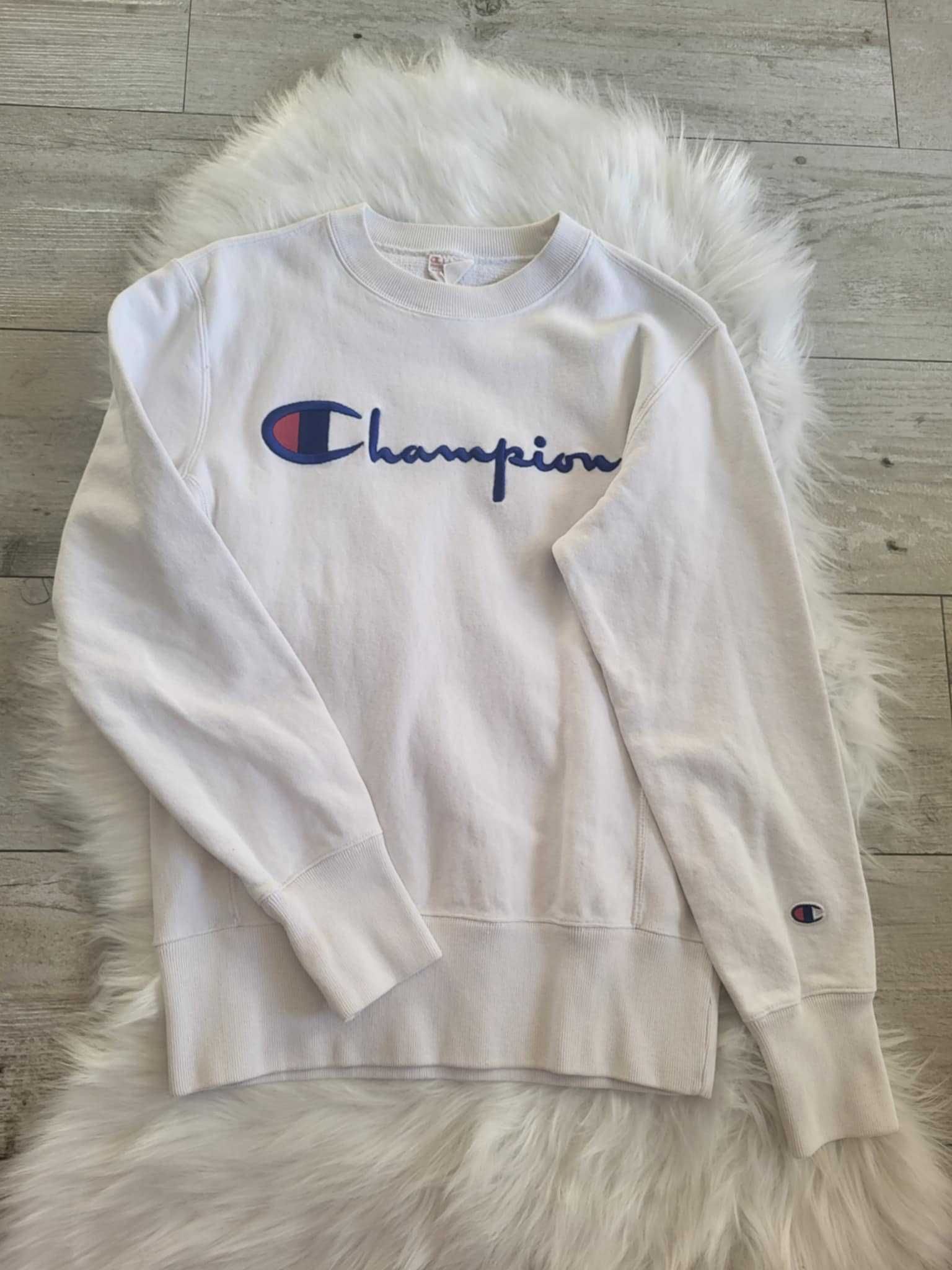 Biała bluza Champion S Biała bluza damska Champion S 100% bawełna